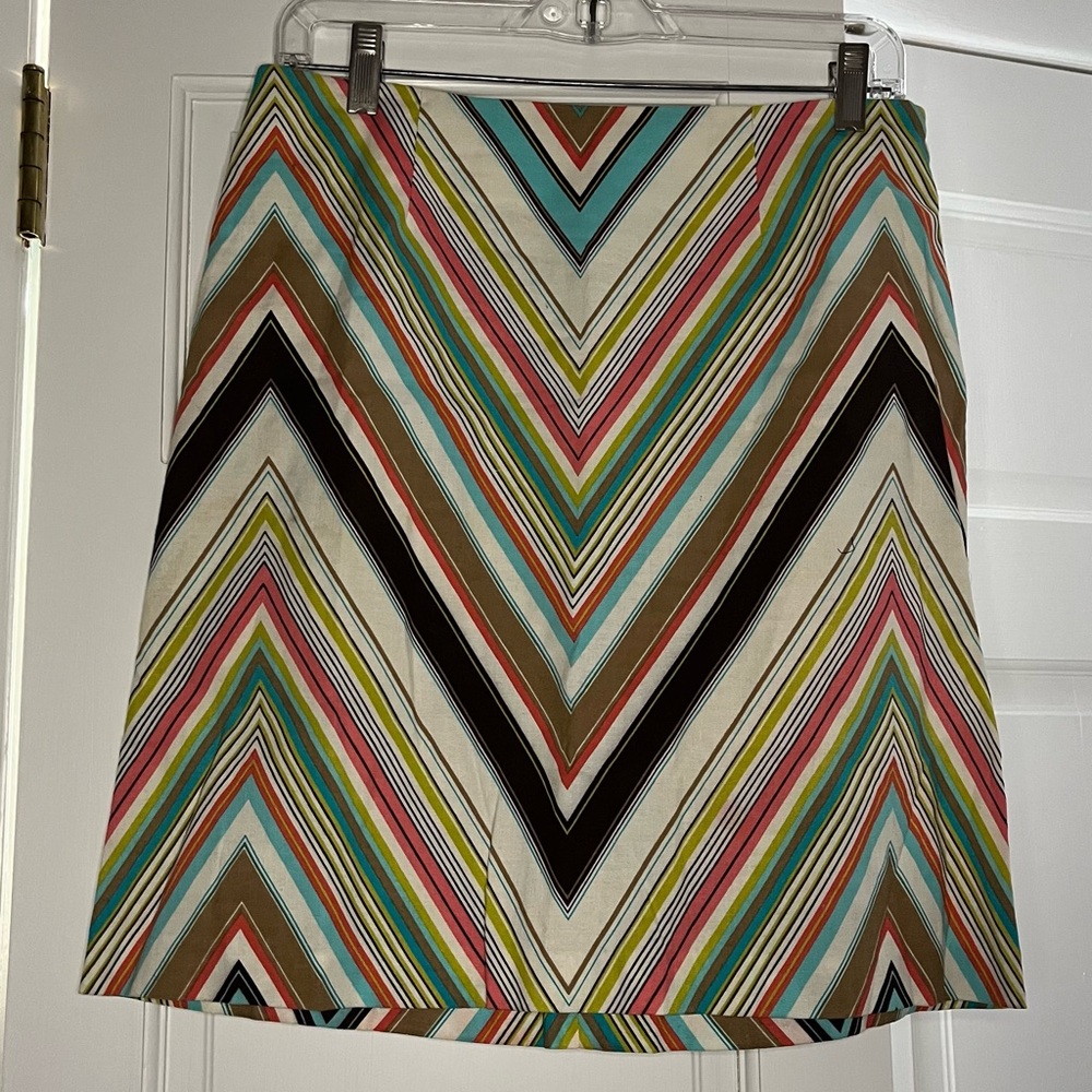 Trina Turk Pink and Blue Mini A-Line Skirt Casual
